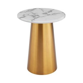 Gilded Opulence Coffee Table Set // Gold and White Marble