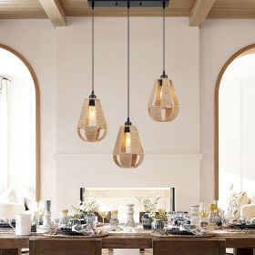 Steel and Ropes 3 Light Chandelier
