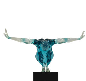 Small Saluting Man Resin Sculpture