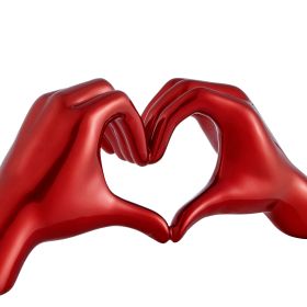 Heart Hands // Metallic Red