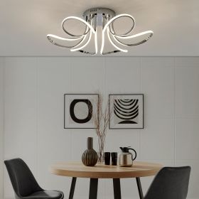 6  Petal Flower Dimmable LED Flush Mount Lamp