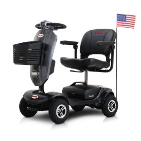 Outdoor compact mobility scooter with windshield ,300W Motor, Travel - Long Range Power Extended Battery with Cup holders & USB charger port
