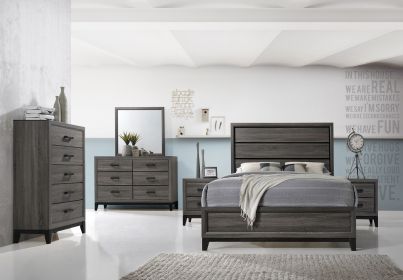 Sierra Full 4 Pc Contemporary Bedroom Set Made with Wood in Gray