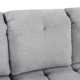 110.2" Oversized U-shaped Sofa Versatile Sectional Sofa Pull-out Sofa Bed with Double Storage Chaise Lounges and Two USB Ports for Living Room,Gray