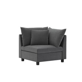Corner Module for Modular Sectional Sofa,Chenille,Minimalist Style,2 Colors