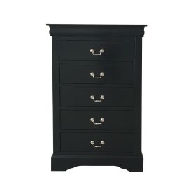 Louis Philippe III Black Finish Chest