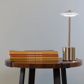 Glow Spaceship Rechargeable Table Lamp (Color: Chrome)