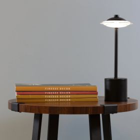 Glow Spaceship Rechargeable Table Lamp (Color: Black)