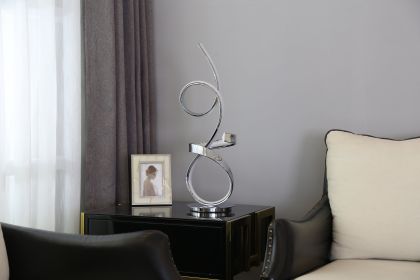 Amsterdam Table Lamp - LED Strip & Touch Dimmer (Color: Chrome)