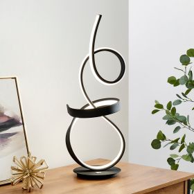 Amsterdam Table Lamp - LED Strip & Touch Dimmer (Color: Black)