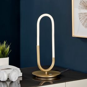 LED Single Clip Table Lamp (Color: Sandy Gold)