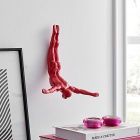 Diver Wall Decor Sculpture (Color: 11" Red)
