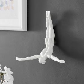 Diver Wall Decor Sculpture (Color: 11" Matte White)