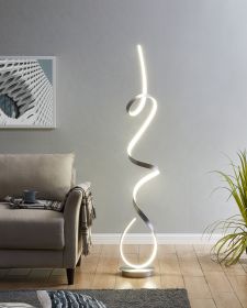 Amsterdam LED 63-Inch Floor Lamp - Dimmable (Color: Silver)