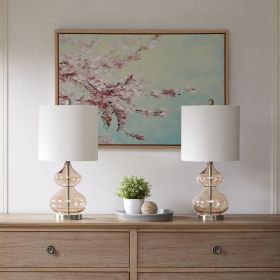 Ellipse Curved Glass Table Lamp, Set of 2 (Color: as Pic)