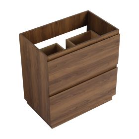 30" Bathroom Vanities without Sink, Modern Undermount Bathroom Sink Cabinet with Double drawer, Freestanding Bathroom Sink Cabinet,Engineering wood (Color: as Pic)