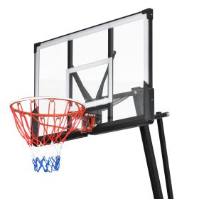 Portable Basketball Hoop Basketball System 8-10ft Height Adjustable for Youth Adults LED Basketball Hoop Lights, Colorful lights, Waterproof (Color: as Pic)