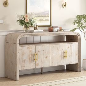 U_STYLE Elegant Console Table with Treated Fir Veneer,Suitable For Entryway, Hallway, Living Room, Foyer, Corridor (Color: as Pic)