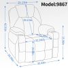 Up to 350 LBS Chenille Power Lift Recliner Chair, Heavy Duty Motion Mechanism with 8-Point Vibration Massage and Lumbar Heating, USB and Type-C Ports