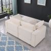 68.5" Loveseat Sofa with Ottoman Modular Sectional Love Seat Couch Small L Shaped Upholstered Couch for Living Room Apartment Small Space