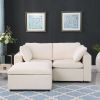 68.5" Loveseat Sofa with Ottoman Modular Sectional Love Seat Couch Small L Shaped Upholstered Couch for Living Room Apartment Small Space