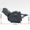 Up to 350 LBS Chenille Power Lift Recliner Chair, Heavy Duty Motion Mechanism with 8-Point Vibration Massage and Lumbar Heating, USB and Type-C Ports