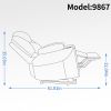 Up to 350 LBS Chenille Power Lift Recliner Chair, Heavy Duty Motion Mechanism with 8-Point Vibration Massage and Lumbar Heating, USB and Type-C Ports
