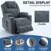 Up to 350 LBS Chenille Power Lift Recliner Chair, Heavy Duty Motion Mechanism with 8-Point Vibration Massage and Lumbar Heating, USB and Type-C Ports