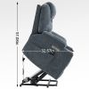 Up to 350 LBS Chenille Power Lift Recliner Chair, Heavy Duty Motion Mechanism with 8-Point Vibration Massage and Lumbar Heating, USB and Type-C Ports