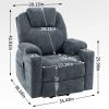 Up to 350 LBS Chenille Power Lift Recliner Chair, Heavy Duty Motion Mechanism with 8-Point Vibration Massage and Lumbar Heating, USB and Type-C Ports