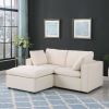 68.5" Loveseat Sofa with Ottoman Modular Sectional Love Seat Couch Small L Shaped Upholstered Couch for Living Room Apartment Small Space
